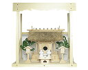 【 伊勢 宮忠 】【 神棚 茅葺一社宮 C型 中〈K-10〉+神具セット(ハーフ・小)+神棚板+雲板(中)のセット 】神棚 神具 神具セット 家庭用神棚 神具ハ...