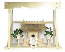 【 伊勢 宮忠 】【 神棚 茅葺一社宮 C型 中〈K-10〉+神具セット(ハーフ・小)+神棚板+雲板(大)のセット 】神棚 神具 神具セット 家庭用神棚 神具ハ...