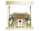 【 伊勢 宮忠 】【 神棚 茅葺一社宮 C型 中〈K-10〉+神具セット(フル・小)+神棚板+雲板(中)のセット 】神棚 神具 神具セット 家庭用神棚 神具フル...