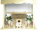 【 伊勢 宮忠 】【 神棚 茅葺一社宮 C型 中 袖付〈K-11〉+神具セット(フル・小)+神棚板+雲板(大)のセット 】神棚 神具 神具セット 家庭用神棚 神...
