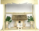 【 伊勢 宮忠 】【 神棚 茅葺一社宮〈K-3〉+神具セット(ハーフ・小)+神棚板+雲板(大)のセット 】神棚 神具 神具セット 家庭用神棚 神具フル ハーフセ...