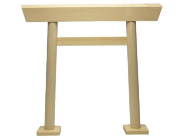 【 伊勢 宮忠 】【 鳥居 桧 小 足付 】幅33cm 高さ30cm 神棚 神具 白木鳥居 子授け 奉納 祈願 安産 伊勢 神宮 所管社 子安 神社 木華開耶姫命 授与品 記念品