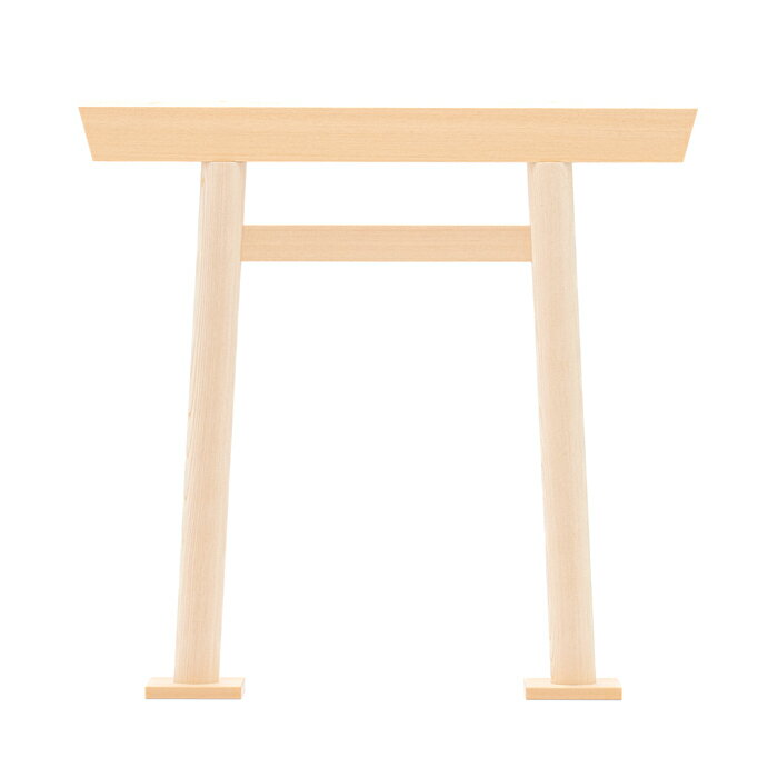 【 伊勢 宮忠 】【 鳥居 桧 大 足付 】幅45cm 高さ42.5cm 神棚 神具 白木鳥居 子授け 奉納 祈願 安産 伊勢 神宮 所管社 子安 神社 木華開耶姫命 授与品 記念品