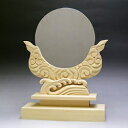 【 伊勢 宮忠 】【 神鏡 鏡+木曽桧製雲形台 5寸 】直径15cm 幅21.2cm 奥行き5.5cm 高さ26.8 神棚 神具 神鏡台 鏡台 台 かがみ 神祭...