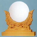 【 伊勢 宮忠 】【 神鏡 特上鏡+特上彫り雲形台 5寸 】直径15cm 神棚 神具 神鏡台 鏡台 台 鏡 かがみ 神祭具 彫刻