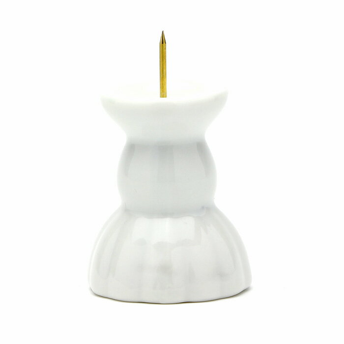 【 伊勢 宮忠 】 【 ローソク立 セトモノ製丸型 2寸 】 ロウソク立 蝋燭立 ろうそく立 ろーそく立 瀬戸..