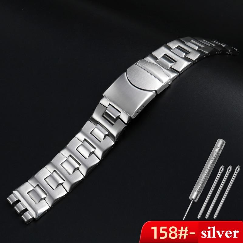 腕時計 ベルト スウォッチ 互換 ステンレススチール 17mm 19mm ユニセックス YCS YAS IRONY シリーズ ..