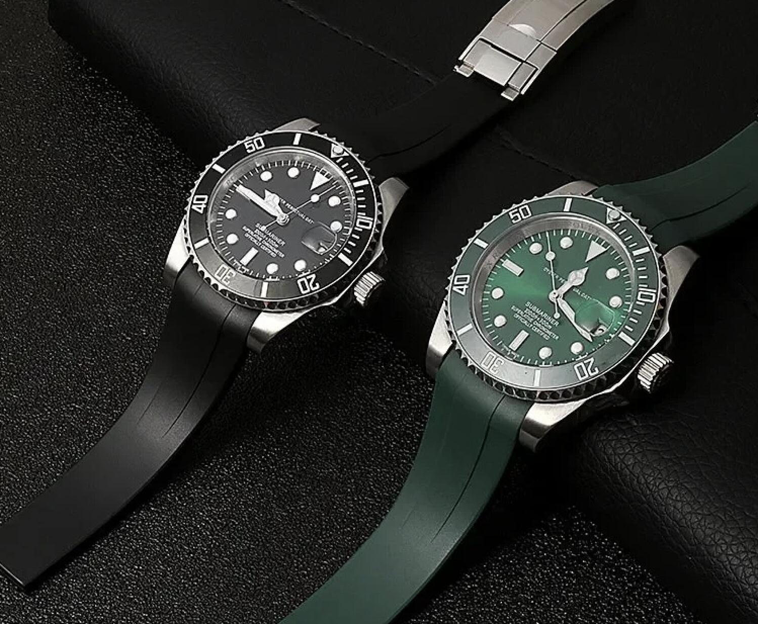 腕時計 ベルト 交換 ロレックス ラバーベルト ROLEX 互換品 社外品 21mm デイトナ サブマリーナ 交換 バンド シリコン メンズ シンプルカラー 取付工具 ツール付き ゴルフ スポーツ 通勤 通学 20代 30代 40代 50代 60代 70代 おしゃれ ファッション