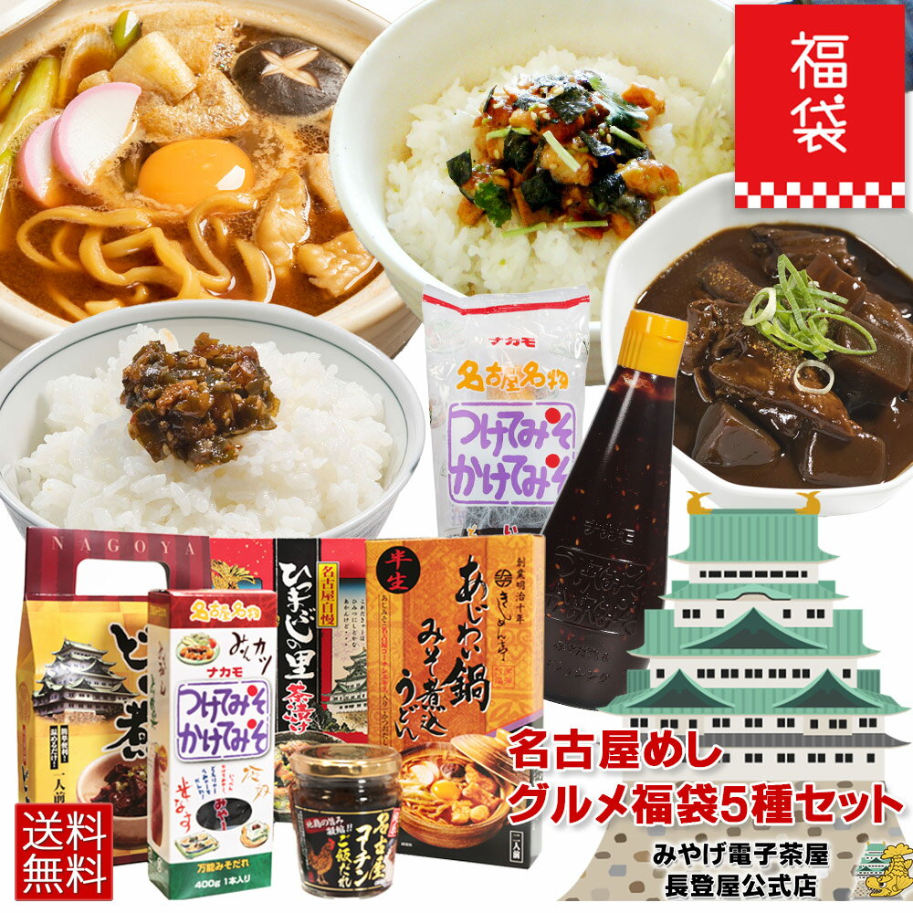 名古屋めし 送料無料 ご当地 グルメ福袋5種 5種セット 福袋 詰め合わせ ひつまぶし お茶漬け ご飯だれ どて煮 味噌煮込みうどん 愛知 お土産 名古屋 ナガトヤ 長登屋