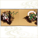 和雑貨 友禅和紙工芸品 二曲屏風 小 風神雷神 日本製 ギフト インテリア 外国人向け 日本土産 日本みやげ 和 小物