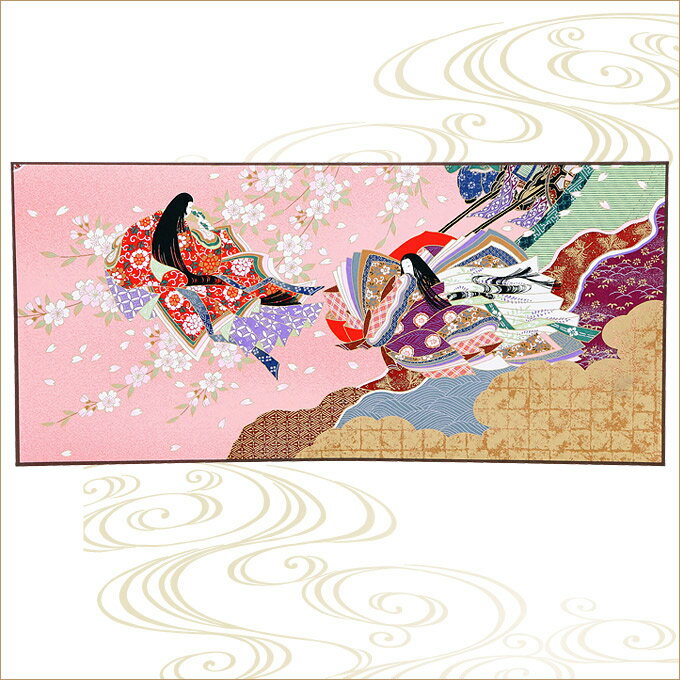 和雑貨 友禅和紙工芸品 二曲屏風 小 王朝絵巻 源氏物語 紫式部 平安時代 日本製 ギフト インテリア 外国人向け 日本土産 日本みやげ 和 小物