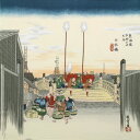 風呂敷 丹後ちりめん浮世絵風呂敷 二巾 68cm 広重 日本橋 日本製 外国人向け 日本土産 日本みやげ 和 小物 プレゼント ギフト インテリア タペストリー 大判 おしゃれ