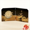【4/14〜20期間限定☆全品ポイント2倍+先着クーポン!】会津塗 屏風時計 初音 漆器 日本製 日本土産 外国人向け 日本みやげ 和 小物 法人の方への贈り物...