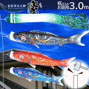 【ポイント10倍】庭園用 こいのぼり 鯉のぼり 杭打込みセット 豪 3m ガーデンセット 徳永こいのぼり 純正品杭打込みタイプ 矢車・ポール付き 家紋・名入れ可能 端午の節句 五月 子供の日