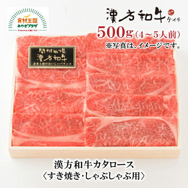 漢方和牛 カタロース すき焼き しゃぶしゃぶ用 500g 4~5人前 肩ロース B-5-5 国産 ダイチ お取り寄せ 宮城 栗原 築館 お中元 父の日 母の日 敬老の日 ギフト