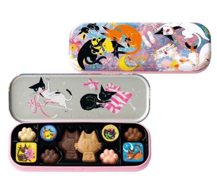 ゴンチャロフ アンジュジュD 2025年 猫チョコ バレンタイン ホワイトデー お返し チョコ チョコレート ねこ プレゼント 義理チョコ 友チョコ