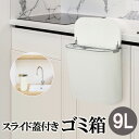 ゴミ箱 壁掛けゴミ箱 吊り下げるゴミ箱 ダストボックス 9L フタ付き フタ 蓋 ぶら下げる スリム ごみ箱 シンプル キッチン 洗面所 掛けるゴミ箱