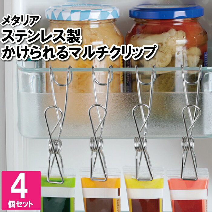 Rakuten - 【クーポン配布中★お買い物マラソン6/20 20時〜6/26 1:59まで】 ステンレス製 洗濯バサミ 4個セット 単品 ピンチ クリップ 収納用品 物干し