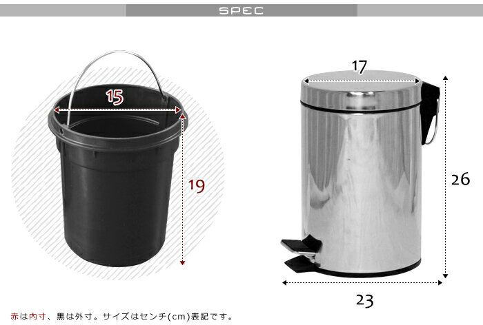 ペダル式ダストボックス 3L ごみ箱 ゴミ箱 ごみばこ ふた付 フタ付 ペダル タッグ キッチン