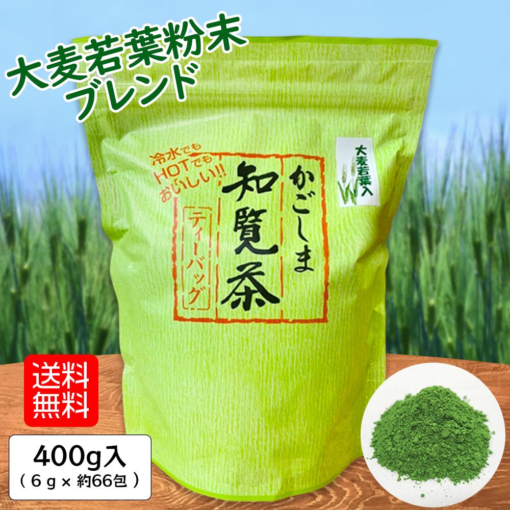 【大麦若葉】大麦若葉入り 知覧茶 ティーバッグ 400g お茶 知覧茶 鹿児島県産 緑茶 日本茶 一番茶 深蒸し茶 健康 ティーパック ティー..