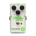 JHS PedalsのJosh ScottとグラフィックデザイナーのDaniel Dangerが、electro-harmonixのデザイン全盛期である1970年代へのオマージュとしてデザインしたのが原型です。 EHX Lizard Queen Octave Fuzzは、electro-harmonixのエンジニアによって命を吹き込まれたナノサイズのペダルであり、Joshによるオリジナルの回路設計のトーンとバイブスをすべて受け継いでいます。EHXのファズの血統にインスパイアされたトーンは、2022年にJHS Showで初めて紹介されたオリジナルデザインのバイブスをそのままに、独自のアナログオクターブアップ回路を搭載しています。 これにより、これまで聞いたことのない全く新しいユニークなEHXファズサウンドが誕生しました。 さらに物語を語るために、このペダルにはDanielがデザインしたEHXにインスパイアされたビンテージのグラフィックが採用されています。 EHXのナノサイズシャーシに収められたEHX Lizard Queenは、Volume、Octave、Balanceのノブを備えた固定ゲインファズペダルです。 Volumeは、全体の出力ボリュームレベルをコントロールします。 Octaveコントロールは、オクターブアップ信号のレベルをゼロからカオスなフルオクターブまで調整します。リズム・サウンドやリード・サウンドを強調するのに最適なコントロールです。 Balanceノブは、より滑らかなShadowセッティングと、荒々しくバイト感のあるSunセッティングの間で、トーンバランスを設定します。Balanceコントロールの効果は、Octaveが高く設定されている場合に特に顕著です。 ・Josh Scott が設計したユニークなトランジスタベースのオクターブファズディストーション回路 ・アナログ・オクターブのカオス感をダイヤルで調整するブレンド可能な Octave ・Balance コントロールにより、スムーズなサスティーン・トーンと荒々しいファズ・トーンを調整可能 ・Daniel Danger がデザインした 1970 年代の electro-harmonix のグラフィック ・トゥルーバイパス ・9V バッテリー (006P) 付属、別売の DC9V アダプター (JP9.6DC-200) でも動作可能 ・サイズ：114mm (D) x 70mm (W) x 53mm (H) ※写真は全てサンプルです。シリアルナンバーや若干のデザインが異なる場合もございます。 ※ハンドメイドエフェクターは小キズ、塗装ムラなどがある場合もございます。 ※店頭、他サイトでも販売中です。在庫の管理は徹底しておりますが売り切れの際はご容赦ください。