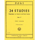 クロイツェルとローデのエチュードのための24の準備練習（ガラミアン校訂）/24 Studies op. 37 Preparatory to Kreutzer and Rode Studies