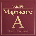 金属的な雑音がなく、非常に豊かで伸びのある音色です。音の立ち上がりが良く、ピアニッシモでもしっかりと響かせることができます。柔らかさと芯の強さ、そしてボリュームを兼ね備えた、プロからも評価の高い弦です。 ※こちらの商品は「A線（Medium）」です。 発売元：ラーセン ソリッドスチール／ワイヤースチール巻