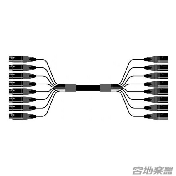 Belden/8ch XLRF(メス)-XLRM(オス) 変換ケーブル 1m マルチチャンネルケーブル