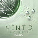 HEAVYOCITY流サウンドデザインを施したウッドウィンズ音源 【製品概要】 『VENTO: MODERN WOODWINDS』は、現代のスコアリングにおける木管楽器の可能性を追求したシネマティック・ウッドウィンズ音源です。ウッドウィンズのサウンドとアーティキュレーション、ループサンプル、オーガニックなサウンドソースをダイナミックに進化させるハイブリッドなスナップショット・プリセットを備え、テクスチャやアンビエント・パッド、リズミカル・ループ、過激なFXに至るまで、非常に多様なサウンドを生み出します。シネマティック・ストリングス音源『NOVO: Modern Strings』のNOVOエンジンを元に開発された『VENTO: MODERN WOODWINDS』のインストゥルメントは、27GB（無圧縮時） / 11,000以上のオーディオサンプルを元に、ベーシックなウッドウィンズ・セクションを収録したインストゥルメント「Traditional」と、HEAVYOCITYが得意とするサウンドデザインをウッドウィンズに施した「Evolve」インストゥルメントを擁しています。 「Traditional」インストゥルメントは、スタンダードなウッドウィンズ・セクション（Clarinets、Flutes、High/Low Ensemble、Contra Bass Ensemble）を収録し、ベーシックなLong sustain／Staccato／Portato／Sforzato や、コントラバス・アンサンブルのグロウルやハイ・アンサンブルのフラッター、マイナーコードによるテクスチャ、クラスター・パルスなどのFX的なものまで、幅広いアーティキュレーションをキースイッチに割り当ててお使いいただけます。 「Evolved」インストゥルメントは、2つのインストゥルメント（Woodwind Designer とWoodwind Loop Designer）で構成。Woodwind Designer インストゥルメントは、ウッドウィンズを基にしたサウンドを最大3種類レイヤーし、ドローンやテクスチャ制作に適した効果的なグラニュラー・スタイルのパッドを作成。 Woodwind Loop Designer は、ループサンプルをレイヤーし、複雑なリズムやマルチレイヤーのモチーフ、アンビエント・テクスチャを作成できます。 各インストゥルメントには、HEAVYOCITY 製品の定番となっているPUNISH ノブ、TWIST ノブをはじめ、各種エフェクトによるサウンド・シェービング機能を搭載。また、インストゥルメントのパラメータ・プリセット「スナップショット」約280種類が用意され、即戦力サウンドからインスピレーションの源になるであろうセッティングまで様々。『VENTO: MODERN WOODWINDS』の中には、木管楽器に対するHEAVYOCITY の答えが秘められています。 【製品特徴】 ■Traditionalインストゥルメントの主な特徴 ・3種類のマイクポジション（クローズ／ルーム／ホール）で収録。ポジションごとにボリュームやパンなどミキシング可能。全マイクポジションを予めミックス済みの”Full”チャンネルも使用可能。 ・キースイッチで切り替え可能なアーティキュレーション 　※セクションによって用意されているアーティキュレーションが異なります。 ・使用しないアーティキュレーションのパージ機能 ・ダイナミクスをコントロールするベロシティ・スイッチ、VELOCITYレンジ／DYNAMICS レンジを調整可能 ・マイク・チャンネルごとに調整可能なミキサー搭載 ・ボリュームをモジュレートするGATE 機能と、アルペジエイターを搭載 　※ソロ・インストゥルメントは収録していません。 ■Evolveインストゥルメントの主な特徴 ・MACRO CONTROL レイヤーされている3つのチャンネルのエンベロープ／EQ／フィルター／ドライブ／ゲート／スペースといったエフェクト類の各パラメータを”MACRO ノブ”に統合し、”MACRO シーケンサー”を用いて一斉にモジュレートすることができます。 ・CYCLE（I Woodwind Designer.nki にのみ搭載） マッピングされているループごとにサンプルのスタート位置／ベロシティ／パンを個別のシーケンスで制御し、stutters やglitch エフェクトのように動作する機能。シーケンスは、それぞれに最大8種類のパターンをチェーン可能。 ・DESIGNER（II Woodwind Loop Designer.nki にのみ搭載） 独自にカスタマイズしたループを作成します。最大3つのループをレイヤーさせてサウンドを構築し、ノートに割り当てます。 ・PREFORMANCE OPTION レイヤーされる3つのチャンネルそれぞれ個別にピッチベンド・レンジ／ベロシティ・レンジを設定。I Brass Designer.nki では、チャンネルごとのマッピングも調整可能。 ■その他の機能 ・PUNISH FX コンプレッサーとサチュレーションの効果を1つのノブでコントロール。 ・TWIST FX モジュレーションを使用してサンプルのトーン（音の明るさ）を動的に変化させます。 ・Snapshot インストゥルメントのパラメータ設定のバリエーションを、全インストゥルメント合計で約280種類収録。 【製品仕様】 ■Native Instruments KONTAKT 6 PLAYER 採用 ■マルチ・プロセッサー/マルチ・コアに対応 ■KONTAKTスクリプト・プロセッサにより、各インストゥルメント独自のGUIやエフェクト等を搭載 ■32bit プロセッシングによるハイクォリティなサウンド出力 改良されたDFD(Direct From Disk)機能によるハードディスク・ストリーミング再生。サンプルをRAMメモリに読み込まずハードディスクから直接再生する事で、コンピュータに搭載されたメモリ容量以上の大容量サウンドを扱う事が可能 ■柔軟なアウトプット・ルーティング（各アウトプット・チャンネルのフェーダーには4つのインサート・エフェクトと4X4のAUXエフェクトを適用可能） ■マスター・チューニング／マスター・テンポ設定 ■パフォーマンス・ビュー／ミニマイズド・ビュー切替 ■最大64パート・マルチティンバー／同時発音数無制限 ※動作環境などの最新情報につきましては、メーカー及び代理店の公式HPをご確認ください。 ※ダウンロード製品という性質上、製品納品後のキャンセルはできかねますので、ご了承ください。