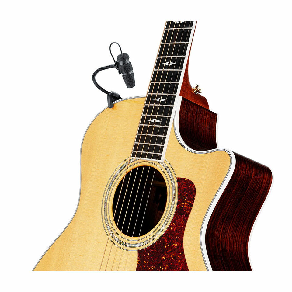 こちらの商品は【Recording Proshop Miyaji (RPM)】の取り扱い商品です。 お電話でのお問い合わせは03-3255-3332まで。 【製品概要】 世界中の実力派ミュージシャンから愛されているd:vote CORE楽器用マイクロホンの「ギターセット」です。楽器を傷つけることなく、最適なポジションで収音します。 【製品の特徴】 ■ステージでの収音に最適な超単一指向性のコンデンサーマイクロホンです。 ■全体域ににわたって歪を最小限に抑え、広大なダイナミックレンジを獲得するCOREテクノロジー搭載モデル。従来モデル以上に明瞭度が高く、楽器の繊細な響きまで鮮やかに描き出します。 ■色付けがなく自然な音質で、イコライザーによる調整も必要ないほどクリアな音質であると、プロのエンジニアやミュージシャンから高い評価を得ています。 ■楽器本体に安定して装着できるため、動きながらでも安定した音圧をキープできるため、マイクを気にせず、思い通りにパフォーマンスできます。 ■別売のワイヤレス変換アダプターを組みあわせることで、ステージを動き回るような、派手なパフォーマンスも可能。各社のワイヤレスシステムに対応します。 ■付属のギター用クリップ(GC4099)は、厚み3.5cm〜12.2cmの楽器に対応します。 【付属品】 ■高感度マイク (4099-DC-1) × 1 ■ギター用クリップ (GC4099) × 1 ■変換アダプター /HPF:80Hz(DAD4099-BC) × 1 ■1.8m スタンダードケーブル (CM1618B00) × 1 ■キャリングケース 【製品仕様】 ■高感度モデル(4099-DC-1) ・指向特性 : 超単一指向性 ・カートリッジ : プリポラライズド・コンデンサー型 ・周波数レンジ ( ± 2dB、20cm) : 80Hz 〜 15kHz(2dB ソフトブースト @10 〜 12kHz) ・感度 ( ± 3dB) : -44dB re 1V/Pa ・等価雑音レベル (A ウェイト ) : 23dB SPL ・全高調波ひずみ (THD) : 1% 以下 (131dB SPL、ピーク ) ・ダイナミックレンジ ( 代表値 ) : 108dB ・最大音圧レベル : 142dB ・出力インピーダンス : MicroDot:30 〜 40 Ω、DAD6001 または DAD4099:100 Ω ・ケーブル引き伸ばし可能距離 : 最大 300m(DAD6001 または DAD4099 使用時 ) ・電源 : ファンタム DC48V ± 4V(DAD4099、DAD6001 使用時) DC5 〜 50V(ワイヤレス用アダプター使用時 ) ・コネクター : MicroDot ・マイクロホン部寸法 ( φ×全長 ) : φ 5.4 × 45mm ・質量 : 約 27 g ※ケーブル・コネクター除く ・色 : 黒 ・ケーブル長 : 1.8m ・グースネック長 : 140mm ■低感度モデル(4099-DC-2) ・指向特性 : 超単一指向性 ・カートリッジ : プリポラライズド・コンデンサー型 ・周波数レンジ ( ± 2dB、20cm) : 80Hz 〜 15kHz(2dB ソフトブースト @10 〜 12kHz) ・感度 ( ± 3dB) : -54dB re 1V/Pa ・等価雑音レベル (A ウェイト ) : 28dB SPL ・全高調波ひずみ (THD) : 1% 以下 (137dB SPL、ピーク ) ・ダイナミックレンジ ( 代表値 ) : 109dB ・最大音圧レベル : 152dB ・出力インピーダンス : MicroDot:30 〜 40 Ω、DAD6001 または DAD4099:100 Ω ・ケーブル引き伸ばし可能距離 : 最大 300m(DAD6001 または DAD4099 使用時 ) ・電源 : ファンタム DC48V ± 4V(DAD4099、DAD6001 使用時) DC5 〜 50V(ワイヤレス用アダプター使用時 ) ・コネクター : MicroDot ・マイクロホン部寸法 ( φ×全長 ) : φ 5.4 × 45mm ・質量 : 約 27 g ※ケーブル・コネクター除く ・色 : 黒 ・ケーブル長 : 1.8m ・グースネック長 : 140mm