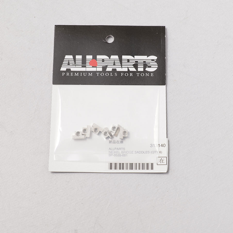 ALLPARTS/NICKEL BRIDGE SADDLES (QTY 6) BP-0535-001【在庫あり】