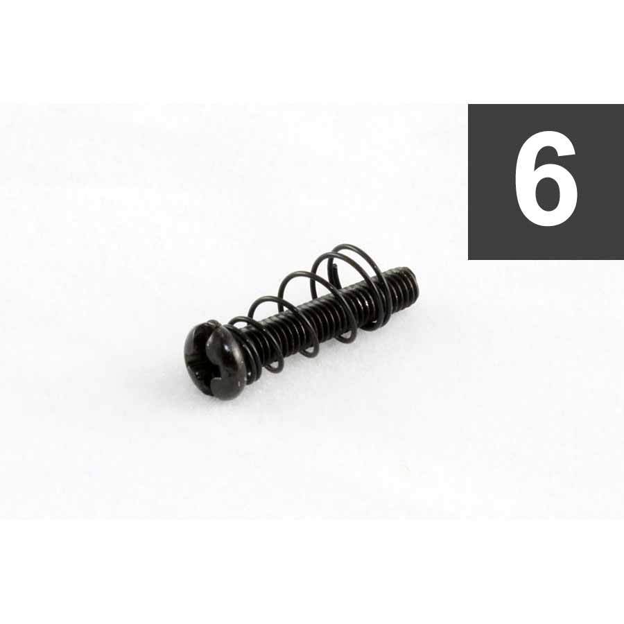 ALLPARTS/Pack of 6 Black Metric Bridge Length Screws