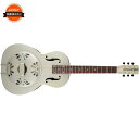 Gretsch/G9201 Honey Dipper Round-Neck Brass Body Resonator Guitar Weathered "Pump House Roof"