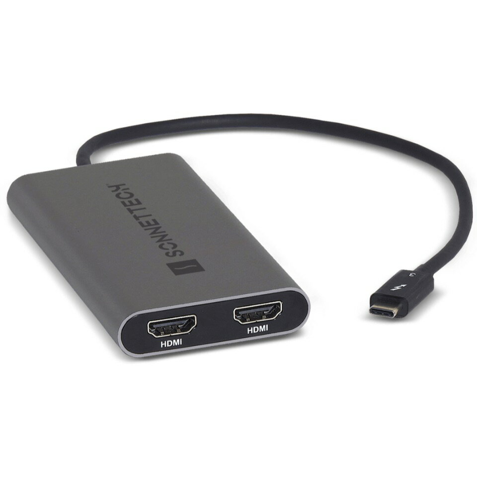 Sonnet Technologies/Thunderbolt Dual 4K 60Hz HDMI Adapter, Space Gray 【M1Mac非互換】【在庫あり】