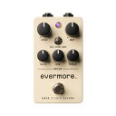 【製品概要】 ビンテージ・デジタルによる、瑞々しいアンビエント・サウンドの世界 Evermore Studio Reverb は、コンパクトかつエレガントに作られたストンプボックスで、70年代後期を象徴する初期デジタル・デバイスの粒立ちの良いアンビエント・テールと魅惑的なモジュレーションを提供します。 ■ビット単位のビンテージ・デジタル・リバーブ・アルゴリズムで、立体的なエフェクトを構築。 ■象徴的なルーム、スモールホール、ラージホールの各プログラムと、豊かなモジュレーションの質感を体験。 ■ビンテージに忠実な Bass、Mid、Treble のディケイ・ラインによって得られる、素晴らしいサウンドスケープ。 ■時代を超越する UA のクラフトマンシップが生み出した、ステージとスタジオのための高品位ペダル。 細部まで再現された本格的な空気感 Evermore Studio Reverb は、UA のフラッグシップ Golden Reverberator に搭載されている、受賞歴を誇る Hall 224 アルゴリズムをベースに開発されており、長きに渡る象徴的なギターサウンドに使用されてきた定番ハードウェアの魅力的なアンビエント・エフェクトを、ペダルボード上で実現します。 3つのクラシック・デジタル・プログラムをペダルボードに加える 象徴的なルーム、スモールホール、ラージホール・エフェクトを備える Evermore は、オリジナル・ハードウェアがもたらすクラシックな空間を忠実に再現します。また、シンプルでビンテージライクな Bass、Mid、Treble のディケイ・ラインと Mod コントロールにより、繊細なものから実験的な雰囲気まで、完璧なアンビエンスを得ることができます。 頑丈でシンプルなストンプボックスとともに飛び立とう Evermore Studio Reverb は、トゥルー／トレイル・バイパスやプリディレイの切り替えが可能。ビンテージ・デジタルを超越した旅を安全で楽しいものにしてくれます。 【特徴】 ■定評あるデジタル・スタジオ・ハードウェアの本格的なエミュレーションをコンパクトなストンプボックスの形で実現 ■象徴的なルーム、スモールホール、ラージホールのプログラムをビット単位で再現 ■ビンテージに忠実な Bass、Mid、Treble のディケイ・ライン ■艶やかで粒立ちの粗い、「初期デジタル」ならではの質感を得られる Mod コントロール ■トゥルー／トレイル・バイパスと、ショート／ロング・プリディレイを選択可能 ■時代を超越した UA の設計とクラフトマンシップにより、長きに渡って信頼できるパフォーマンスを提供 【仕様】 ■電源（別売）：アイソレートされたDC9V、250mA（最小）、センターマイナス、2.1 x 5.5 mm バレルコネクターの電源 ■入力：1つのインチ・アンバランス（TS） ■出力：1つのインチ・アンバランス（TS） ■入力インピーダンス：1 MΩ ■出力インピーダンス：500 Ω ■最大入力レベル：12.2 dBu ■最大出力レベル：12.2 dBu ■周波数特性：20 Hz 〜 20 kHz、±1 dB ■USB Type-C（ケーブル別売）：コンピューターでの製品登録、およびファームウェアのアップデートに使用 寸法 ■高さ：5.8 cm ■幅：6.6 cm ■奥行き：12.1 cm ■重量：0.295 kg 仕様は予告なく変更となる場合があります。 ※本体のファームウェアのアップデートは、macOSまたはWindows用のUA Connectアプリが必要です。 ※最新の動作環境、OS対応状況についてはメーカーサイトにてご確認ください。 ※製品の仕様・性能、外観、付属品、価格、発売日等は予告なく変更となる場合があります。