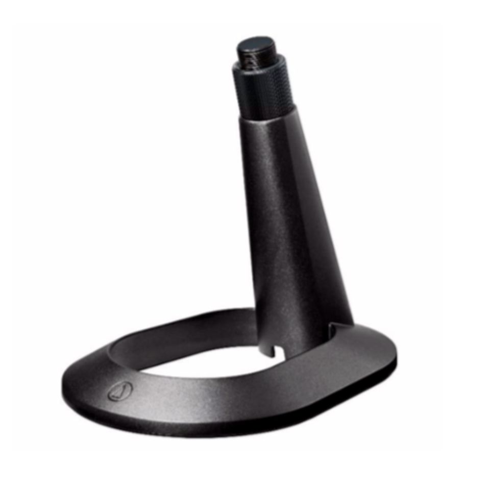 こちらの商品は【Recording Proshop Miyaji (RPM)】のお取り扱い商品です。 お電話でのお問い合わせは03-3255-3332まで。 【製品概要】 デスクスペースを有効活用できるAT20シリーズ専用のマイクロホンスタンド 『AT2020USB-X』に同梱されているスタンドデザインを継承し、スタンド取り付け時のマイクとの一体感にも優れています。デスクに置いても邪魔 にならない、コンパクトなサイズに仕上げています。 【製品特徴】 ■触れてもズレにくく、倒れにくい角度設計 ベース部分は安定性を確保しつつ、デスク上にすっきり収まるデザイン。 ■デスク周りを美しく見せるケーブルの取り回しが可能 ほかの機材と干渉しないよう、ケーブルはベース部分の構造に取り回し可能です。 ■マイクホルダー取り付け部に専用設計「ロックダイヤル」を採用 マイク角度調整の自由度を確保しながら、マイクホルダーをしっかりと固定できます。 ■本体部はグラスファイバー入り樹脂素材を採用 【製品仕様】 ■外形寸法：110mm×155mm×139mm(W×D×H) ■質量：257g