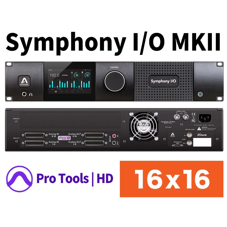 APOGEE/Symphony I/O MKII Pro Tools HD Chassis with 16 Analog In + 16 Analog Out【PTHD・16x16SE】