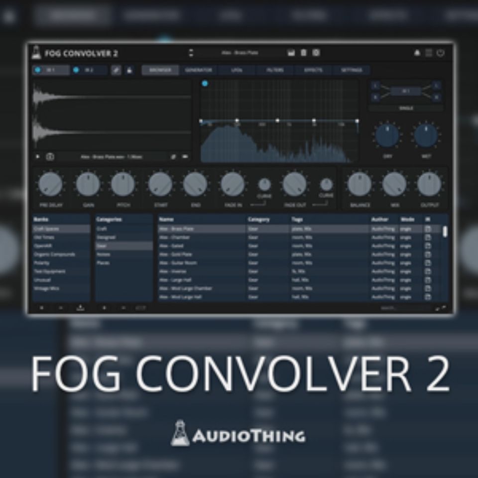 Audio Thing/FOG CONVOLVER 2【オンライン納品】