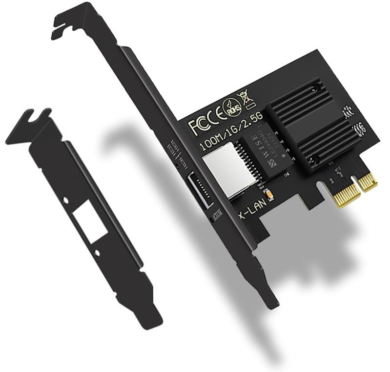 Side3 2.5Gbps LANカード インテル I225-V Gigabit ネットワークカード NIC PCI-E x1 接続 RJ45