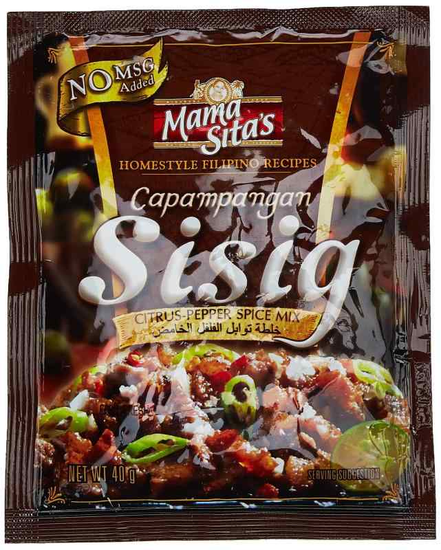 Mama Sita`s Homes Style Filipino Recipes Capampangan Sisig Citrus pepper spice mix 40g