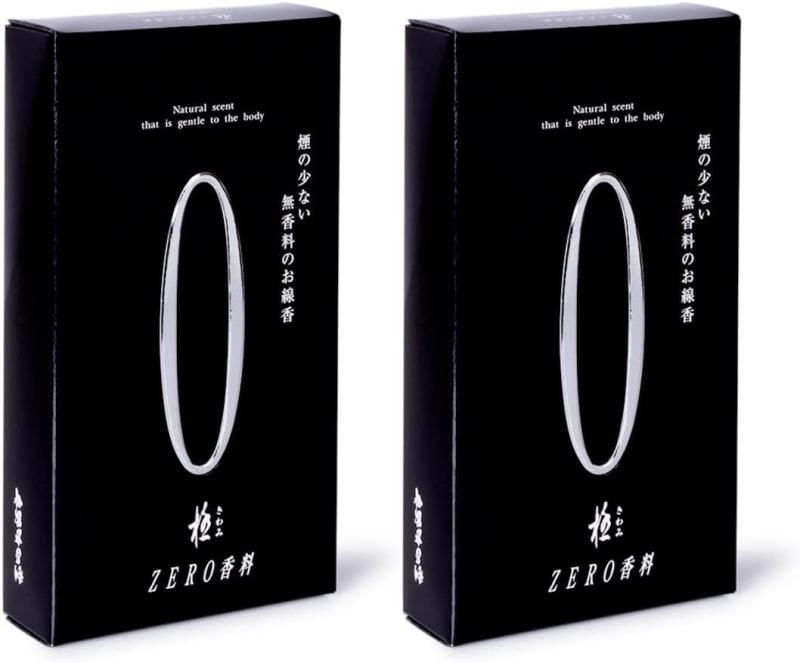 【2箱セット】奥野清明堂 ZERO ゼロ線香 (極) 黒 130g ブラック 微煙香 無香 (煙が少ない)