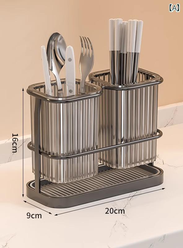 簡単 キッチン用品 軽量 箸 ラック 壁掛け 家庭用 チューブ キッチン 家庭用 排水 収納 ボックス かご 箸 ケージ ブラック グリーン ホワイト