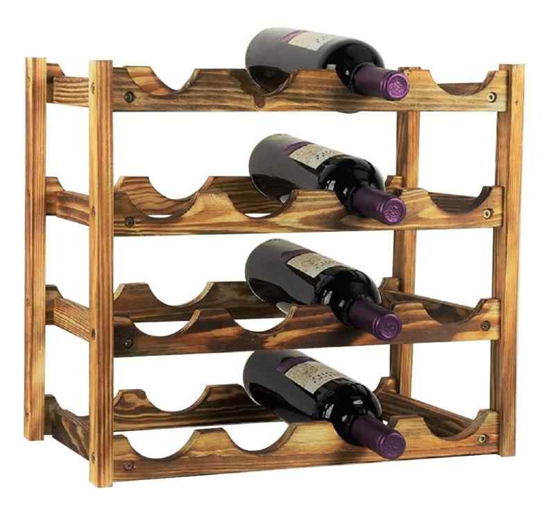 Anberotta 木製 ワインラック ワインホルダー ワイン シャンパン ボトル ウッド 収納 ケース スタンド インテリア ディスプレイ 2,3,4段から選べる W74ワインを効率よく、お洒落に整理できるワインラックです どんな空間にも...