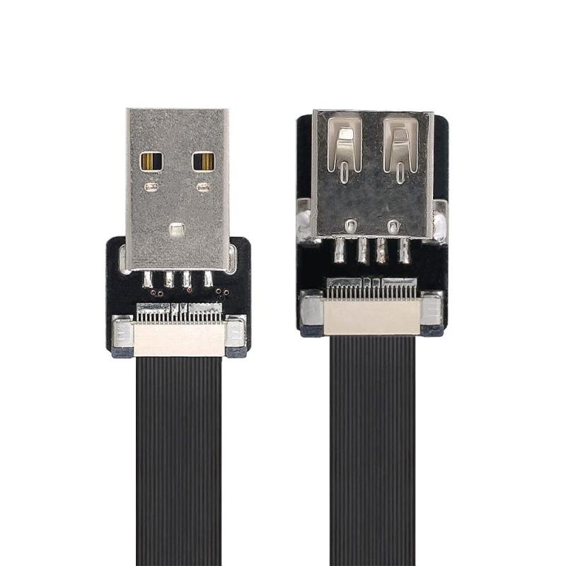 楽天ミヤケマーケットXiwai USB 2.0 Type-A オス-メス 延長データフラットスリムFPCケーブル FPV & ディスク & スキャナー & プリンター用