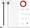 Suke 配線カバー 配線モール 配線隠しカバー コードプロテクター ケーブルカバー ケーブルモール 電線ケーブルカバー ケー インストールが簡単 40 1.5 0.9cm×6本パック (White)