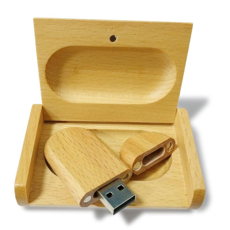 Ebamaz フラッシュドライブ 木製USBメモリ2.0 Uディスク 木製ケース付き スティック