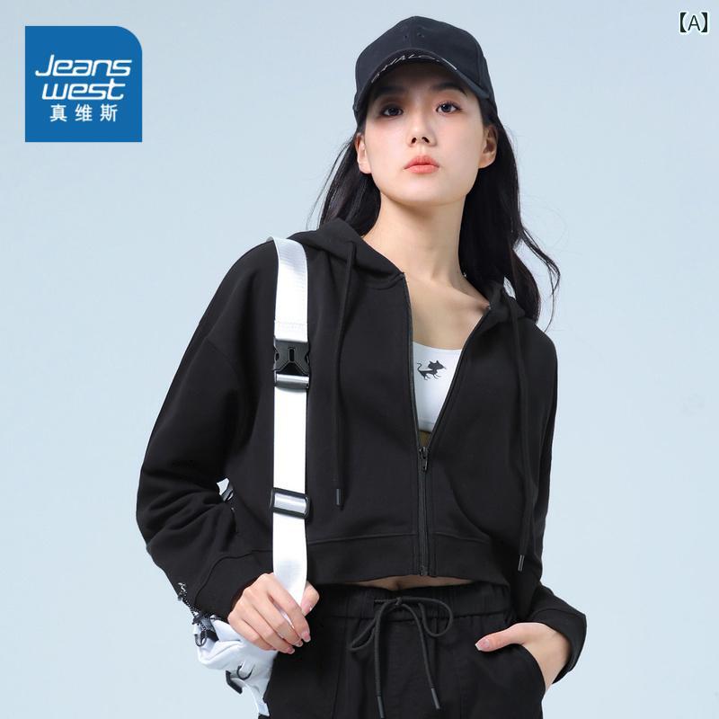 LA Jeanwest 女性の小さな パーカー 春の ショート フード 付き ジッパー 長袖 ジャケット 女性: ジーンズウエスト/Jeanswestサイズ: 155/80A/S 160/84A/M 165/88A/L 170/96A/XL 175/100A/XXL襟: フード付き衣服の前立て: ジッパー色：ブラック 8010.ブリーチホワイト 8100.ライラックパープル 8300.クラインブルー 8500.レッド 8200.フラワーグレー 8080組み合わせ形態：単体商品番号：LA-31-221TB001袖丈：長袖長さ: 短い服装：ゆったりタイプ素材構成: 綿 85 ポリエステル繊維 15