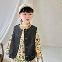 デニム ベスト キッズ 男の子 子供服 ノースリーブ ジャケット Gジャン アウター カジュアル チョッキ ソフト 新 ファッション おしゃれ 可愛い グレー ブラック