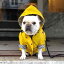 柄のある ペット服 防風 雨性 英国 厚手 大型 犬 ゴールデンレトリバー レインコート ジャケット イエロー ピンク