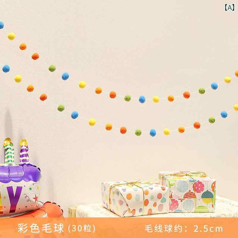パーティー 雰囲気 小道具 赤ちゃん 誕生日 装飾 ボール ストリング フラワー ペンダント 子供 部屋 背景 壁